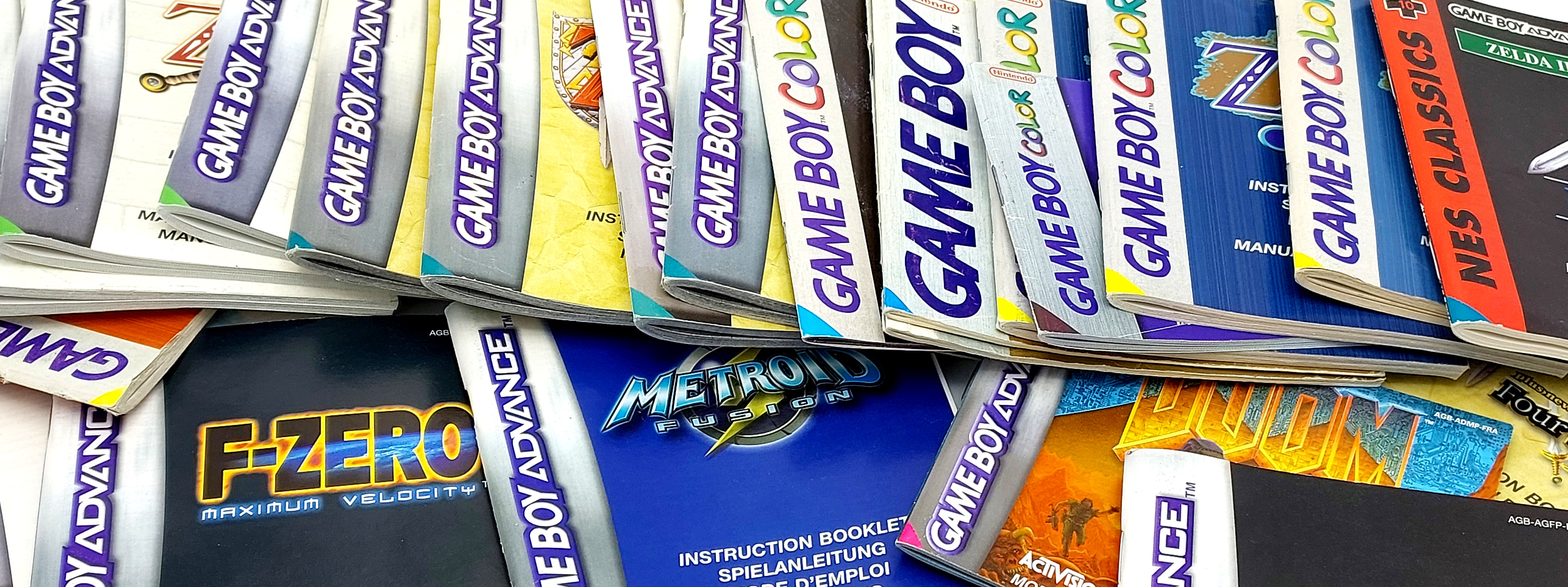 Banner Handleidingen voor Game Boy Spellen