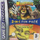 2 Games in 1 Madagascar + Shrek 2 voor Nintendo GBA