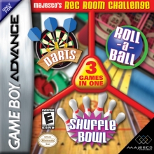 Majesco’s Rec Room Challenge - 3 Games in One - Darts / Roll-a-Ball / Shuffle Bowl voor Nintendo GBA
