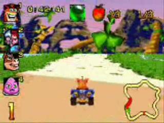 Vai verso la vittoria con Crash in questo fantastico gioco di corse!