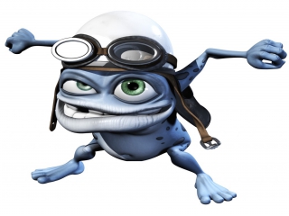 Hier siehst du den Hauptcharakter selbst, Crazy Frog!