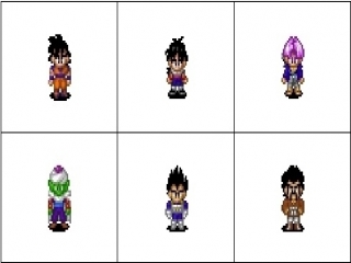 Spiele als Goku, Gohan, Trunks, Piccolo, Vegeta und Hercule.