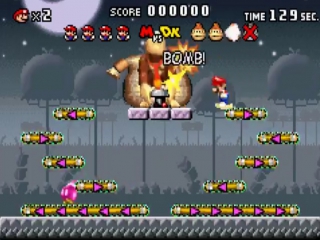 Werp bommen op <a href = https://www.mariogba.nl/gameboy-advance-spel-info.php?t=Donkey_Kong target = _blank>Donkey Kong</a> om hem uit te schakelen.