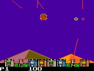 Missile Command Color: Screenshot