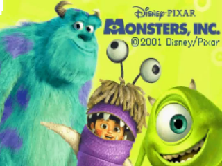 No jogo ’Monsters, Inc’ jogas com os monstros Sulley e Mike.