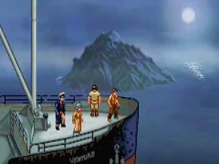 A ship with explorers arrives at Skull Island after a long journey.