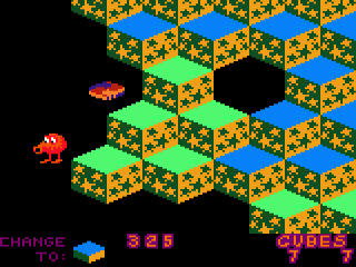 Q*bert Color: Screenshot