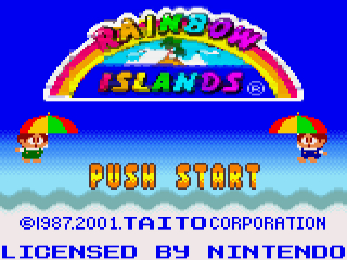 Rainbow Islands: Afbeelding met speelbare characters