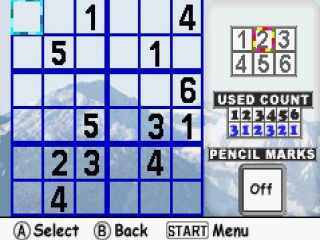 Sudoku voor de <a href = https://www.mariogba.nl/gameboy-advance-spel-info.php?t=Game_Boy_Advance target = _blank>Gameboy Advance</a> heeft ook een ingebouwde versie die iets eenvoudiger is.