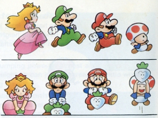 In diesem Spiel hast du die Wahl, als Mario, Luigi, Peach oder Toad zu spielen.