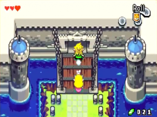 En el castillo, Link y Zelda deben entregar una espada.